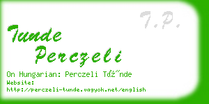 tunde perczeli business card